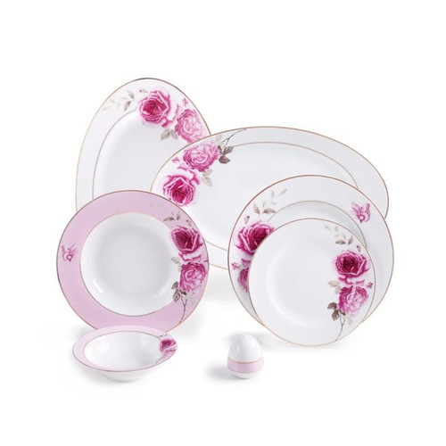 سرویس چینی زرین طرح ایتالیا اف رز فلاور درجه یک 6 نفره28پارچه