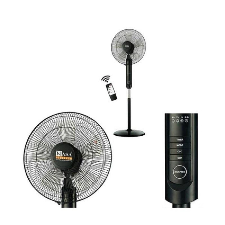 پنکه ناسا مدل 1114پایه بلند مشکی کنترل دار