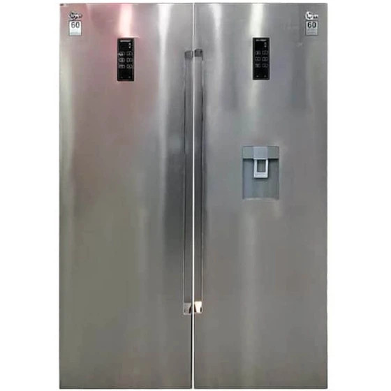 یخچال و فریزر دوقلو کلور مدل روسو 27 فوت 70عرض آبریز یخ ساز اتومات استیل