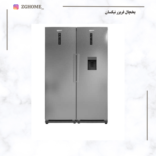 یخچال فریزر دوقلو نیکسان با یخساز اتوماتیک مدل NR6020ICE-NF6020DNرنگ استیل